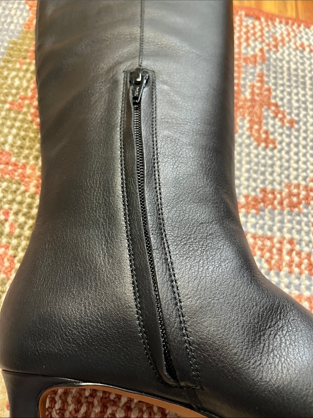 NWOT Madewell The Dimes Knee-High Boots Black Leather Size 8 - Picture 8 of 11
